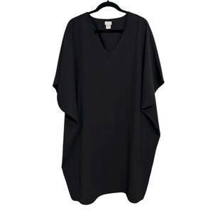 Chicos Women's Dress‎ Size 4 Black V Neck Tunic Shirt Plus Size 20/22 Minimalist